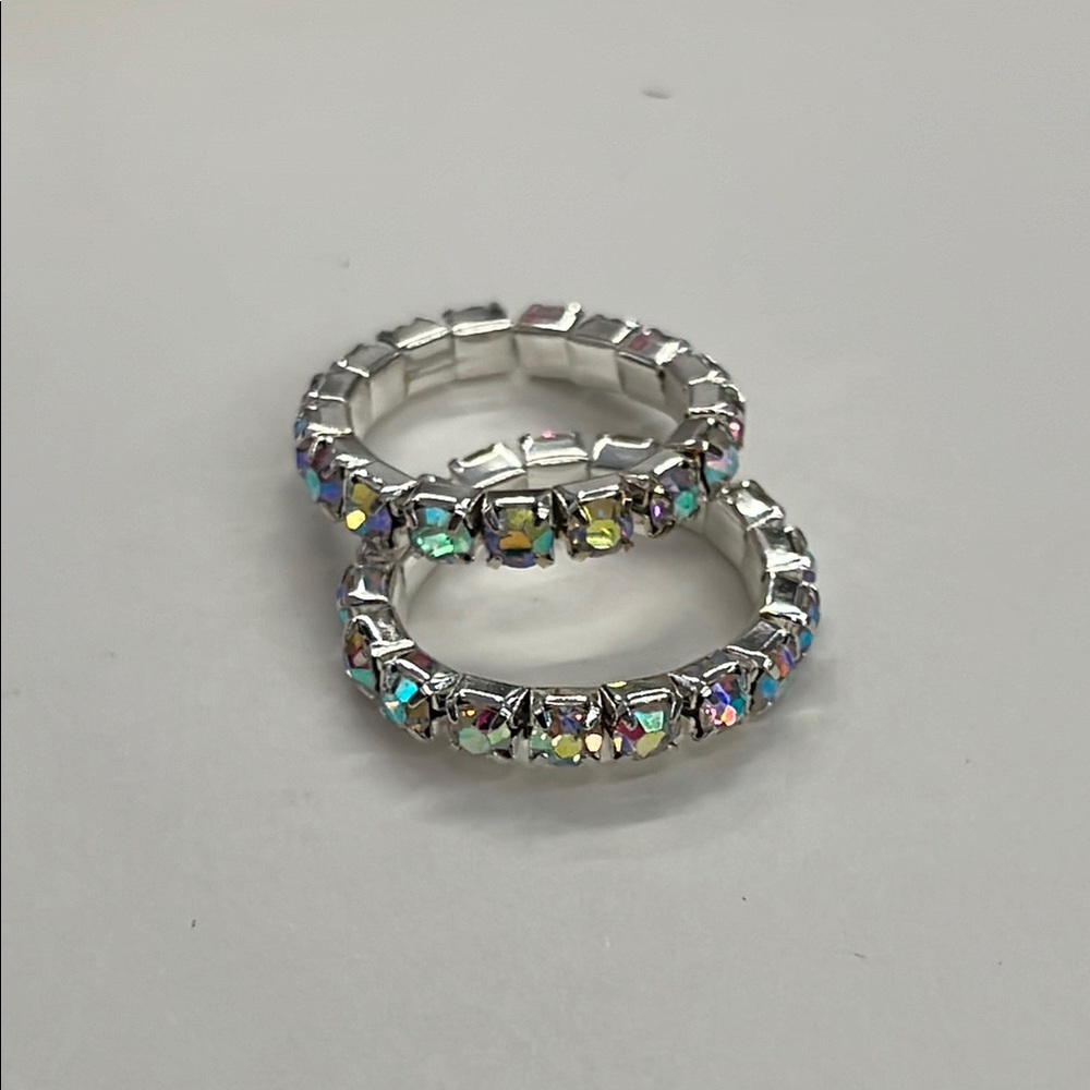 **bundle 3 for 15** Silver/Black Crystal Women's Toe Rings